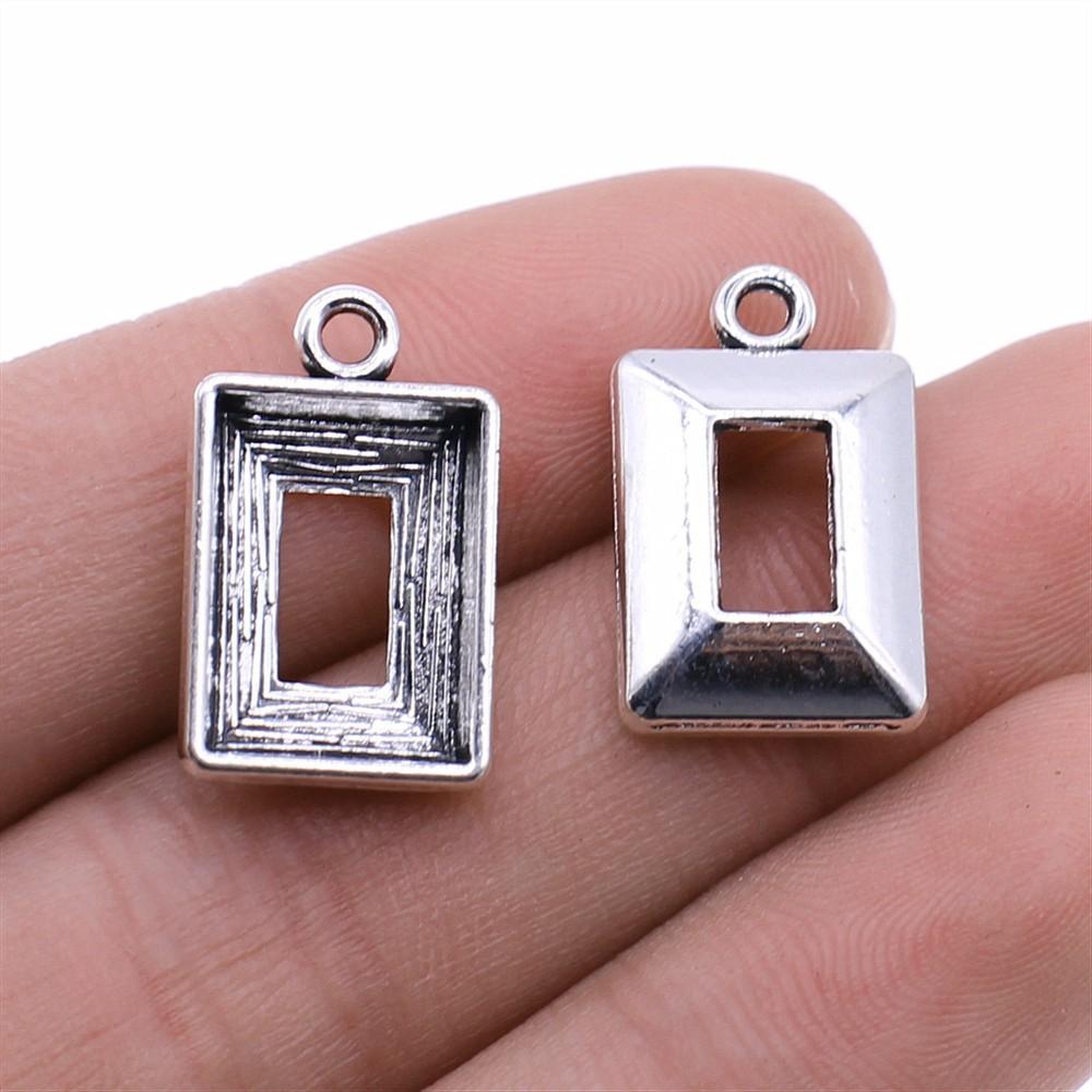 10pcs Charms Waterdrop For Earring Making DIY Jewelry Findings For Jewelry Making Accessories Antique Silver Color