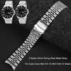 3 Styles 22mm Diving Steel Metal Strap For Casio Duro Mdv107-1A MDV106-1A Watch Wristband Bracelet Watchband Replacement Parts
