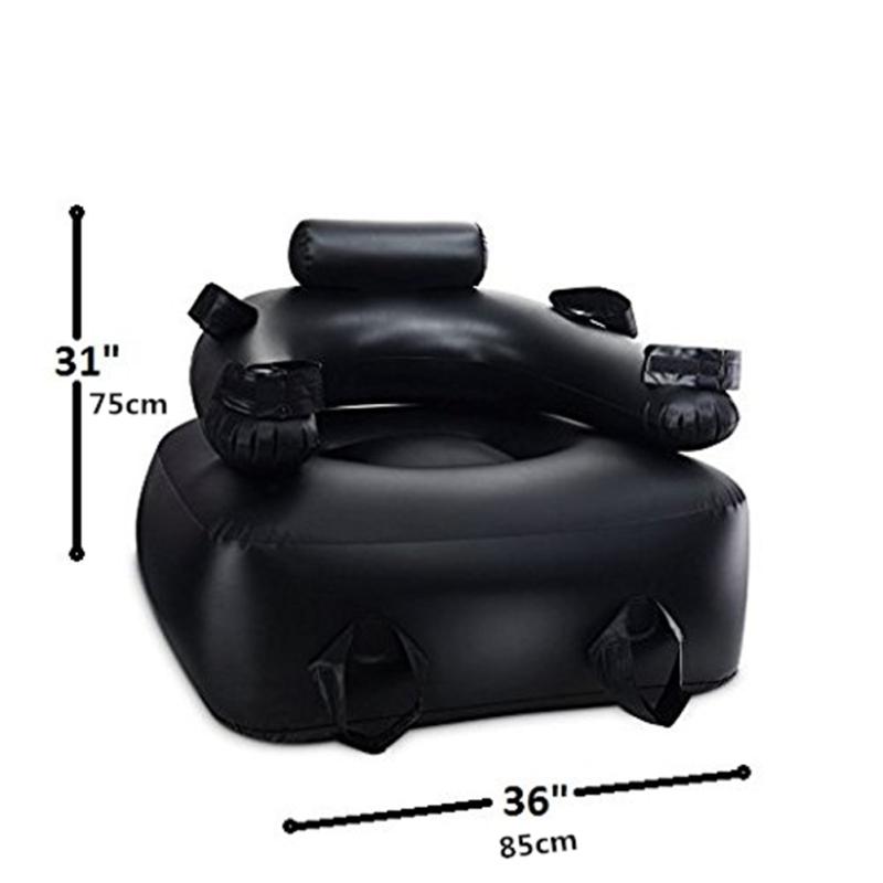 Nadmuchiwane poduszki Bondage Sofa z kajdankami do kostek Meble erotyczne Krzesło miłosne dla pary