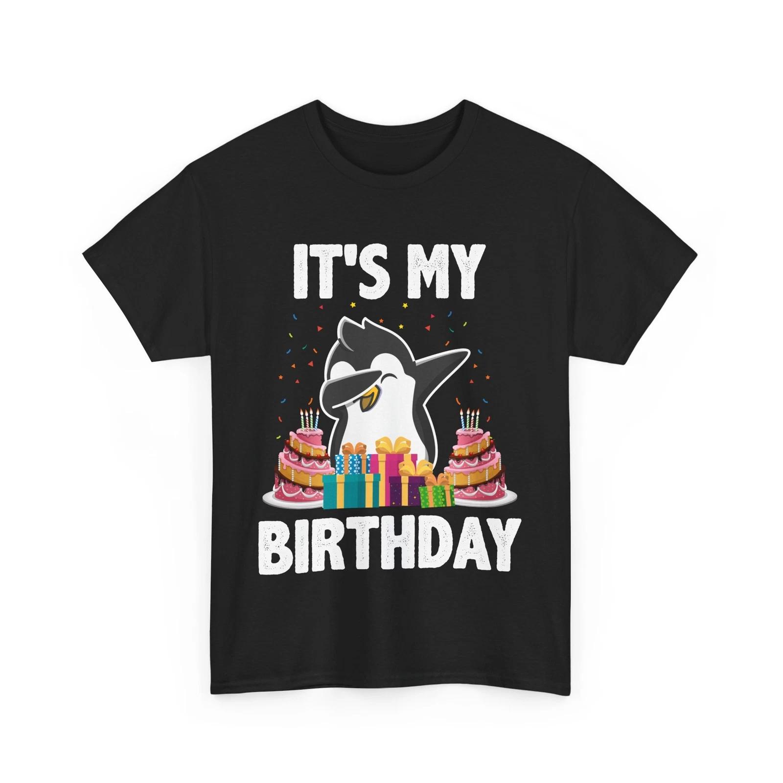 Penguin Shirt, It s My Birthday Penguin Animals Lovers Women Men Cute Shirt 2XL