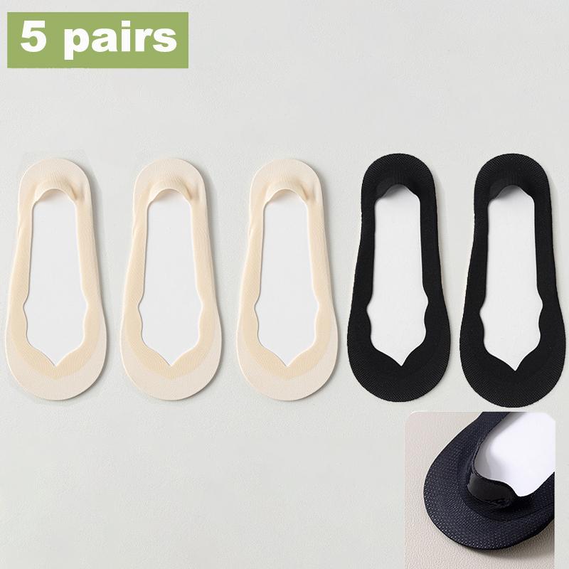 Women Socks Girl Lady Spring Summer Thin Ice Silk Non-slip Do Not Fall Off Sweat-absorbing Traceless Breathable Invisible Socks
