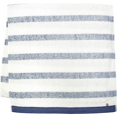 Hayashi Bath 60 X 120 Made In Imabari Famille Border BI207001 Towel, Approx. Cm, Japan, Towel, Blue,
