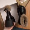 Women's fur integrated thick bottom heightening winter lightweight warm snow boots non-slip wear-resistant casual sneakers mid-calf cotton boots