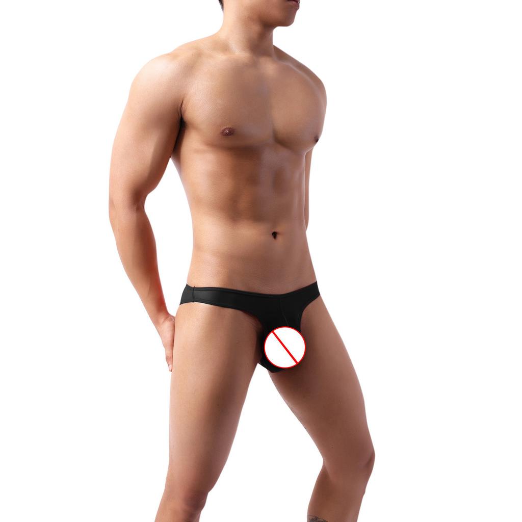 Sexy Underwear Men Passion T-back Perspective Gauze Hole Underpant Sexy Lingerie Men Underwear Solid Sexy Lingerie