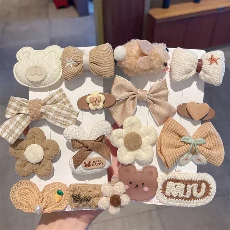 8/9 Stück Neue Mode Kinder Kinder Plüsch Hase Liebe Haarnadel Cartoon Haarnadel Kleines Mädchen Weicher Pony Clip Kinder Accessoires