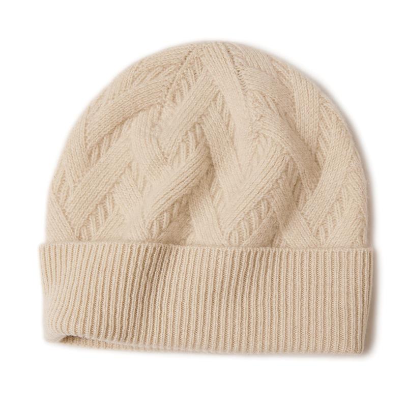 Unisex 100% Pure Goat Cashmere Hat: Warm, Fashionable, and Versatile Knit for Autumn and Winter