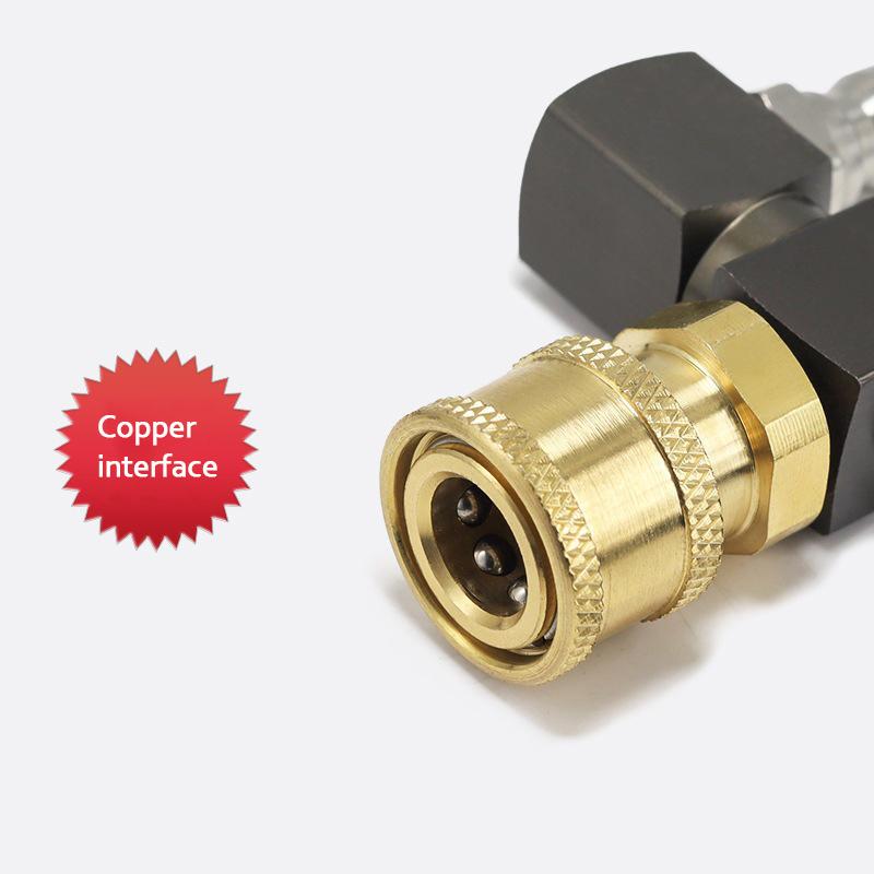 360° Swivel High Pressure Washer Adapter - 1/4" Quick Plug Copper/Aluminum Quick Connect Jet Nozzle Attachment for Car Washing