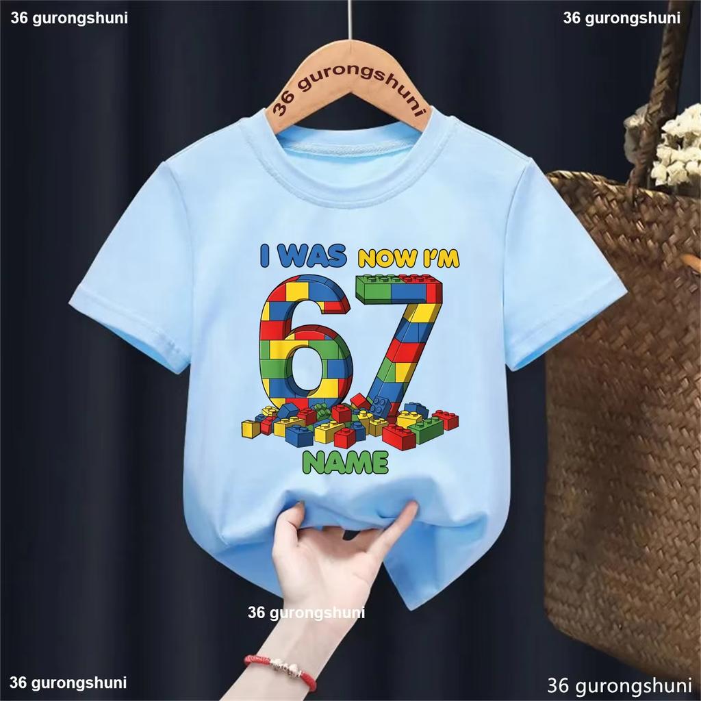 Kids 67 Themed Colorful Print TShirt Soft Cotton Fabric Breathable and Comfortable Ideal for Toddlers and Childrendf0231