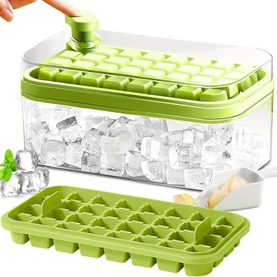 64 Grids Pressing The Ice Cube Mold PP Silicone Ice Box Refrigerator Storage of Ice Making Artifacts