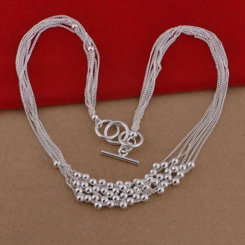 3-teiliges/Set Exquisites sechsreihiges Lichtperlen-Kugel-Schmuckset Damen Elegant Modisch Schmuckzubehör Geschenk Großhandel