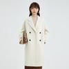Shetu Women's Korean Style Mid-Length Double-Faced Wool Blend Coat