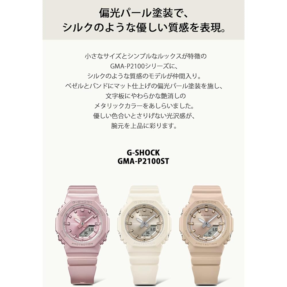 [Casio] G-Shock Watch [Domestic Genuine Product] Biomass Plastic Construction GMA-P2100ST-7AJF Women's White