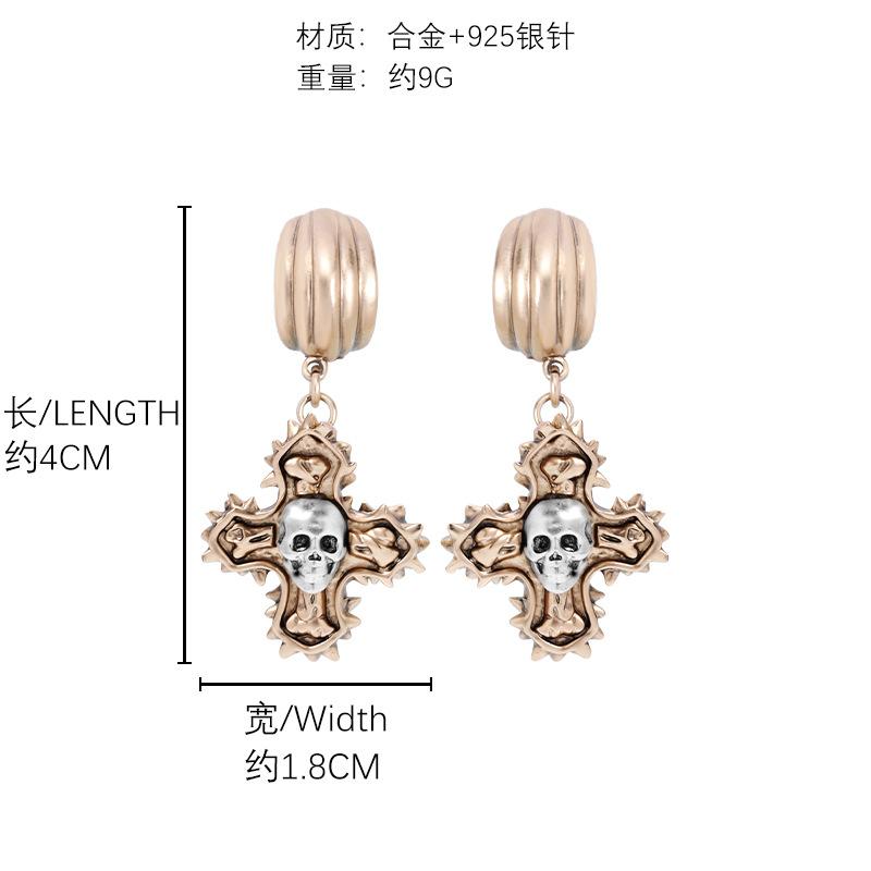 Преувеличенные европейский и американский стиль крест ретро серьги гвоздики персонализированные модные серьги женские