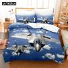 3D Jet Fighter Battle Plane  F-22 Bedding Sets Duvet Cover Set With Pillowcase Twin Full Queen King Bedclothes Bed Linen