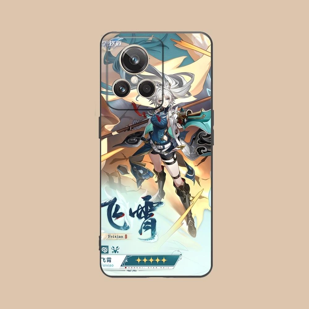 Honkai Star Rail Feixiao Mobile Cell Phone Case for Realme GT 2 9i 8i 7i Pro X50 X2 C35 C21 C20 C11 C3 Black Phone Cover Shell