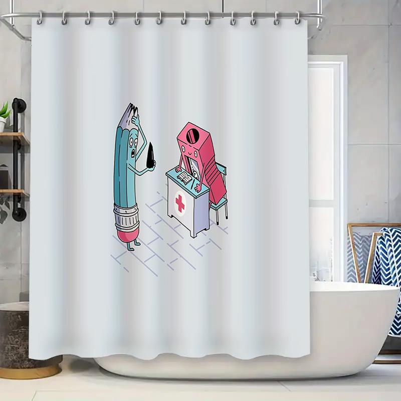 

Funny Anime Shower Curtain Bathroom Decor Japanese Cartoon Anime Backdrop Waterproof Home Decor Gift Idea W60H190(CM)-1 Pcs