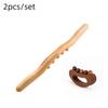 1Pcs Guasha Wood Stick Massage Tool,5 Beads Wood Massage Roller Stick,Lymphatic Drainage Massager For Body Shaping,Gua Sha Tools