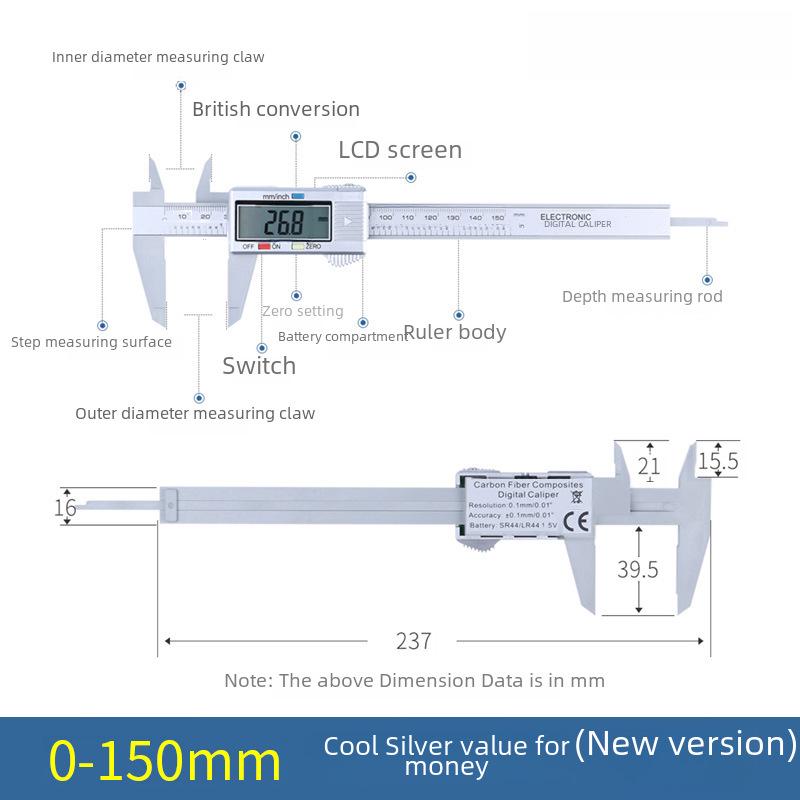 Syntek 150mm High Precision Electronic Digital Caliper