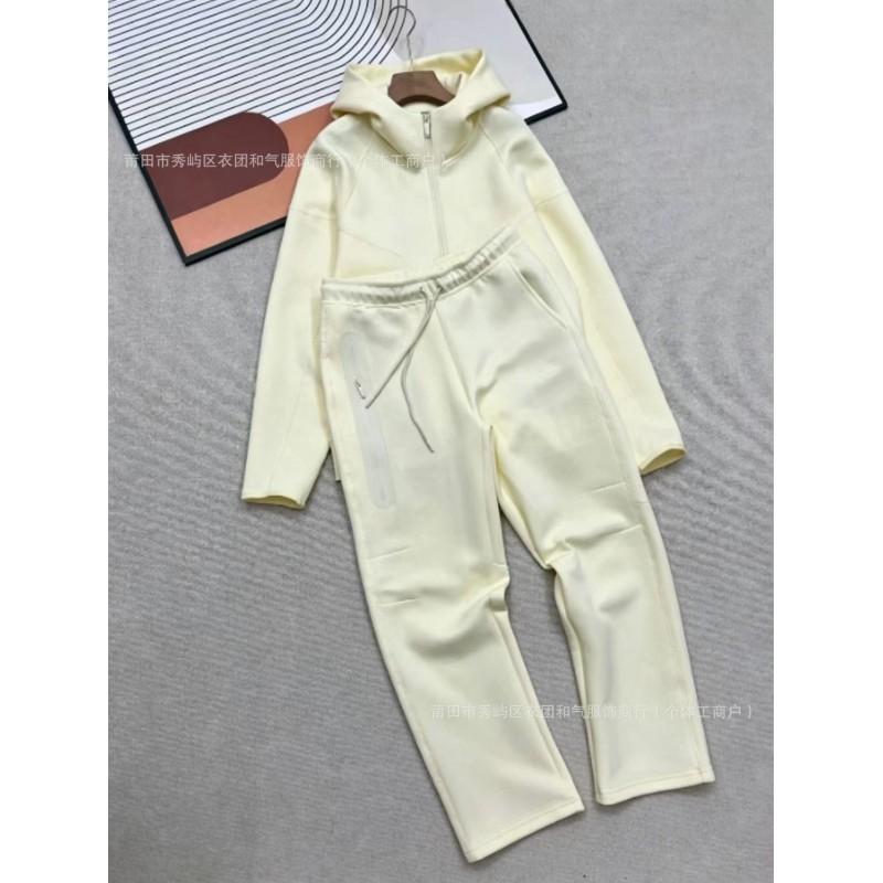 2026 Womens Tracksuit Set Hooded Jacket Sweatpants Casual Sportswear