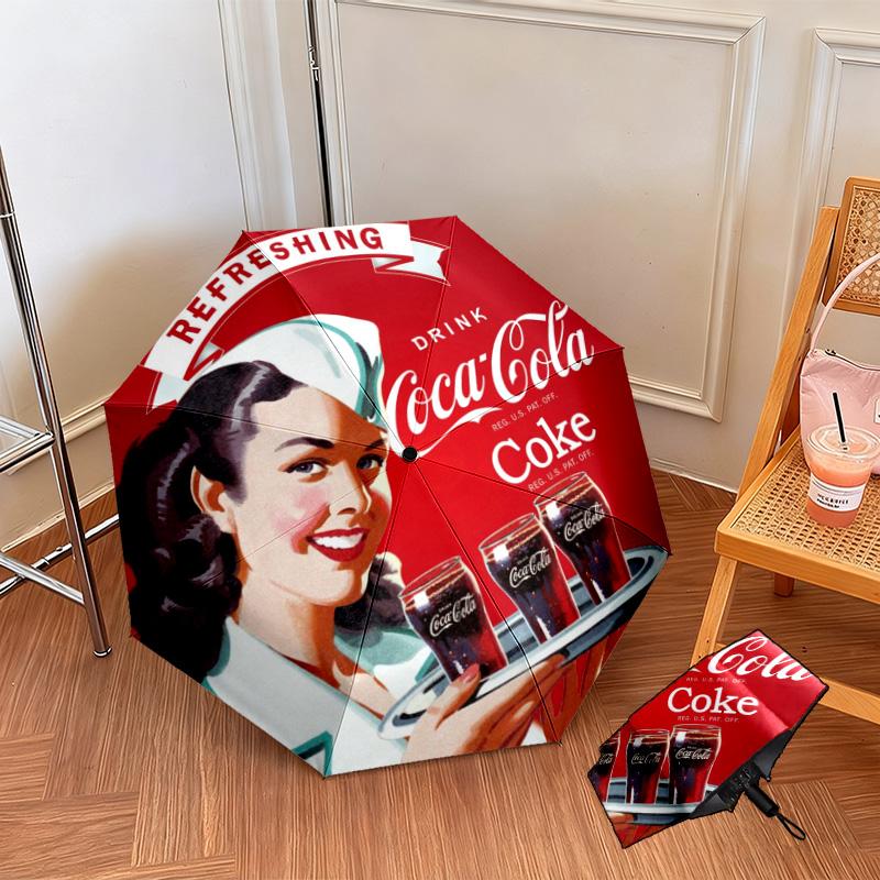 Christmas Gift Halloween Theme Bear Truck Coca Cola umbrella is suitable for all seasons, including home travel and outdoor activities Y3