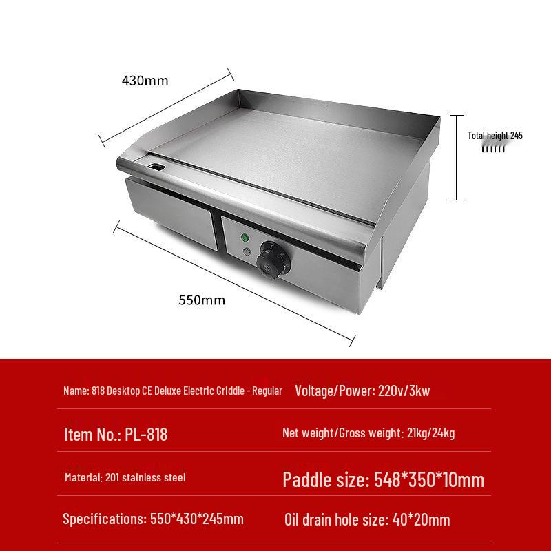 Electric Pancake & Crepe Maker with Grill Function