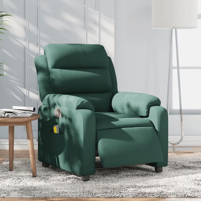 VidaXL Fauteuil Inclinable de Massage Électrique, Chaise de Relaxation avec Dossier et Repose-pied Réglables, Siège de Salon 3205083