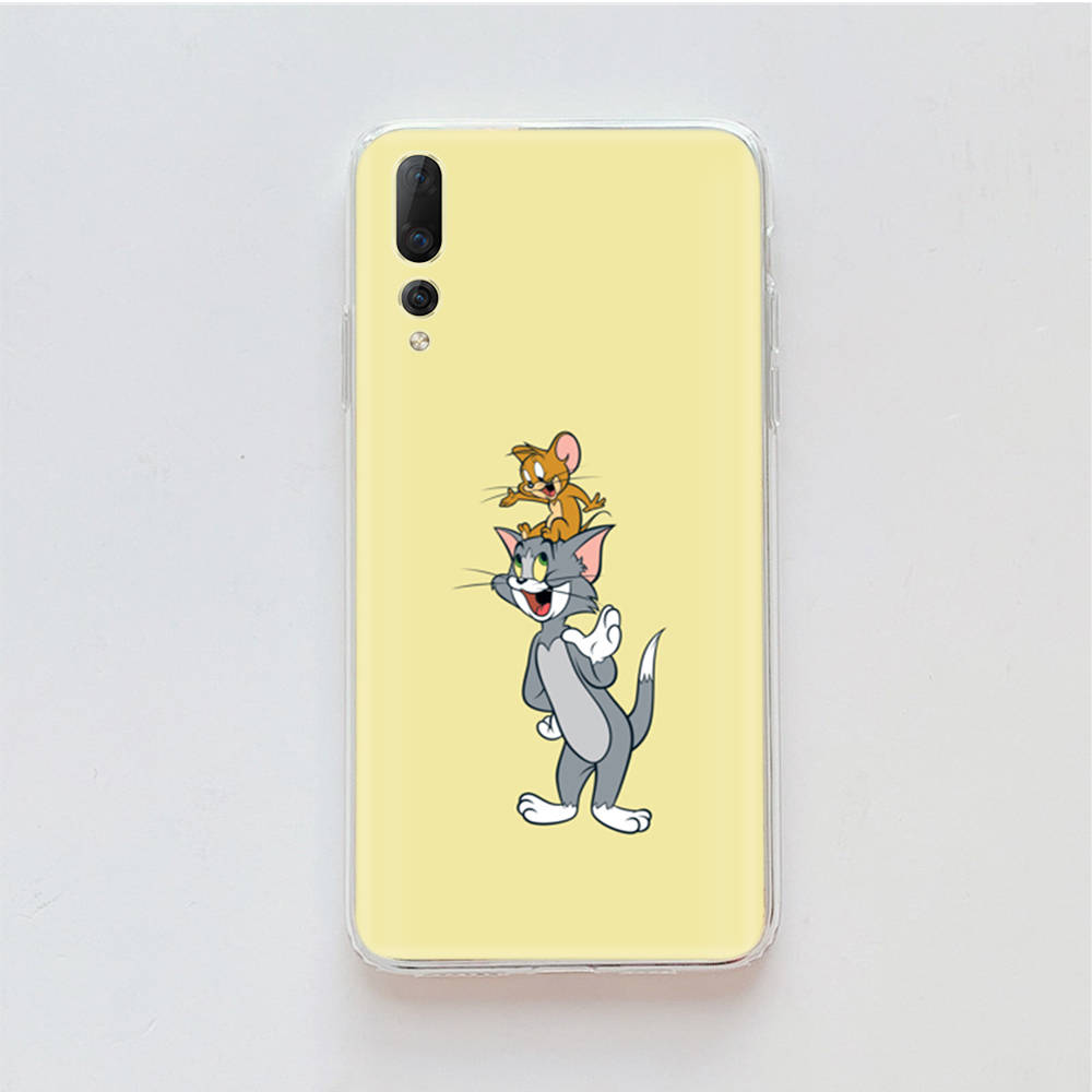 Transparent Case for Samsung A04 A14 A23 M33 M53 Realme 10 9 C35 C55 VIVO X80 Infinix Hot 30 Note 11 Tecno Spark 8P Pro C-45 Tom and Jerry