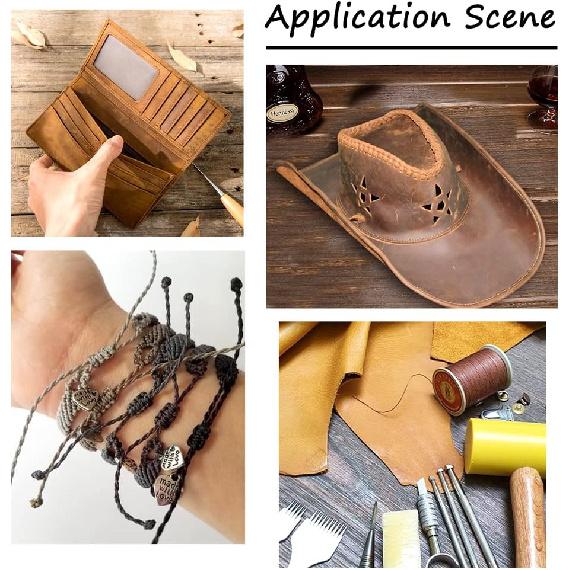 Craftdady 9 Rolls 1mm Waxed Polyester Twine Cord Macrame Braided Bracelet Making Beading Thread String Twisted Trim Cord for Friendship Jewelry