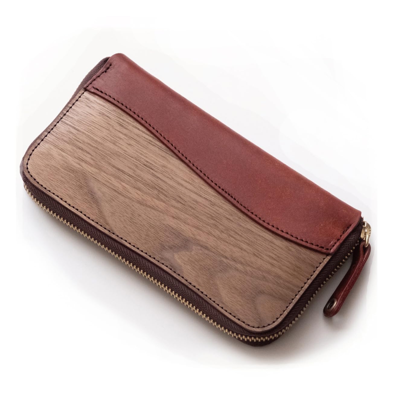 

REAL Round Zip Wallet NE [VARCO WOOD] (Pueblo Red)