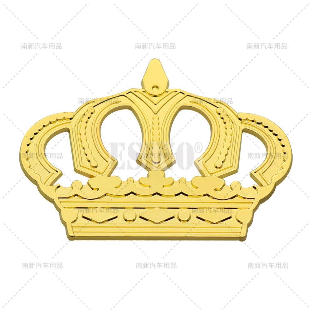 Car Styling 3D Crown Decorative Metal Alloy RearTrunk Fender Adhesive Badge Body Tailgate Displaceme Emblem