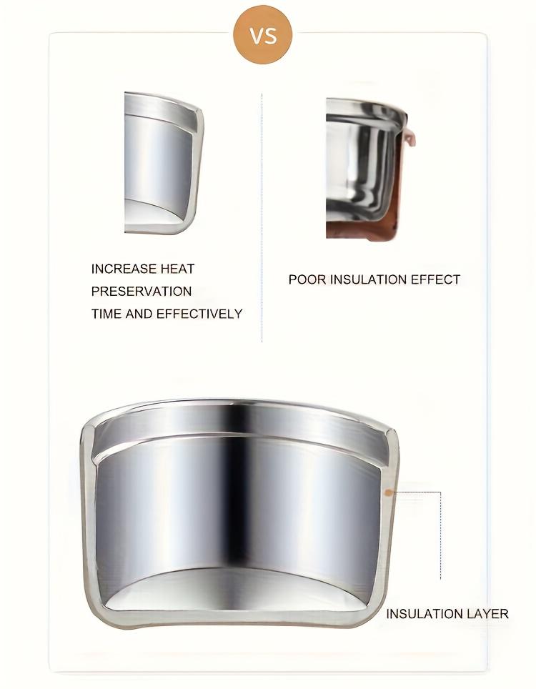 1 Large-capacity Stainless Steel Lunch Box with a Thermal Lunch Bag – a Heat-sealed Lunch Box for Use In Schools, During Camping