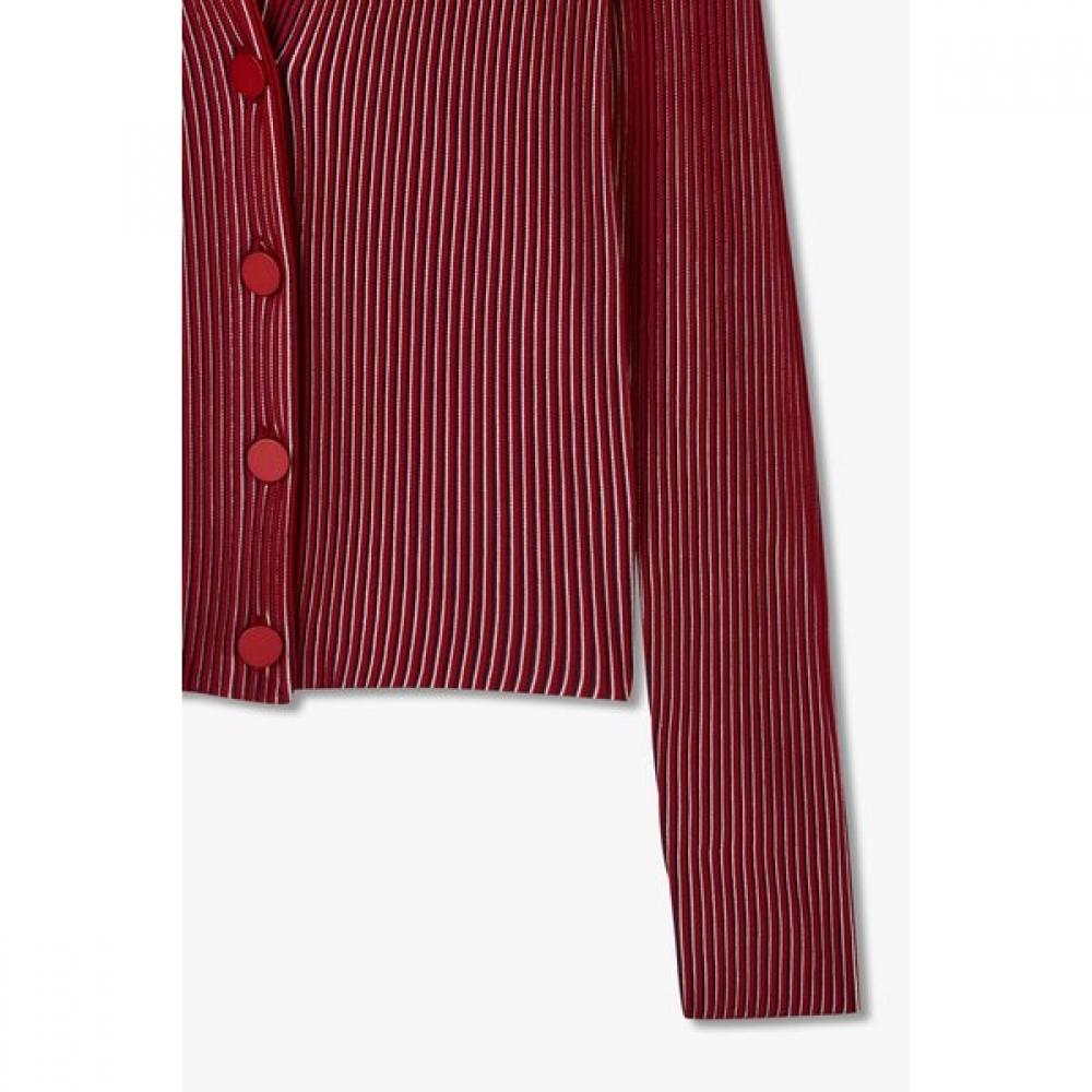 Emporio Armani Women S Rib Stripe Crop Cardigan A525328527