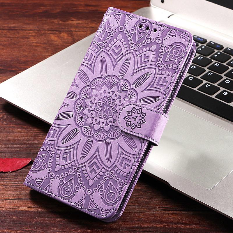 Geprägte Blumen PU Leder Brieftasche Hülle für Samsung Galaxy Xiaomi Redmi Huawei OPPO VIVO Kartentasche Flip Cover