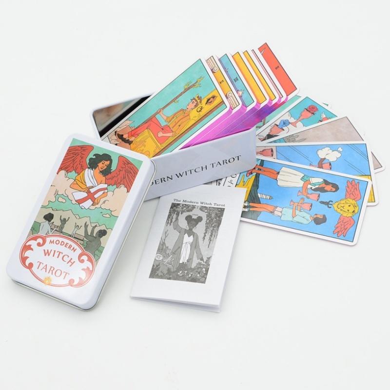 78Pcs Longest Dream Tarot Card Set Divination Tool With Detailed Guidebook Colorful Frame Fortune Telling Cards