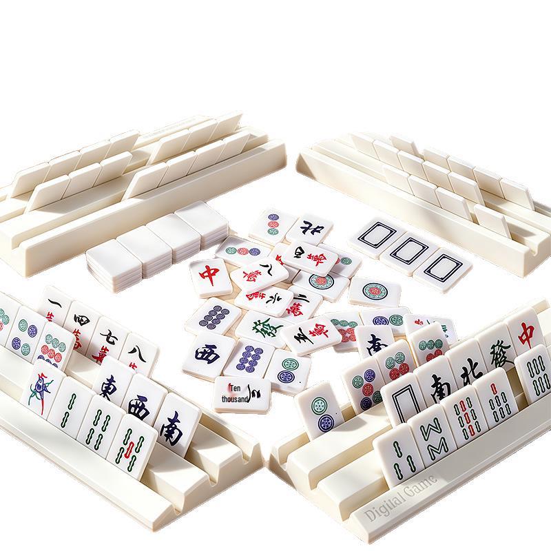 Compact Mahong Set: Travel-Friendly Hand-Rubbed Mini Tabletop Game for Home or Dorm - Educational and Stylish.