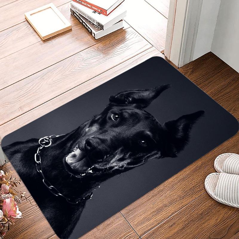 Doberman Printing Non-Slip Small Rug Waterproof Easy To Clean Floor Mat for Indoor Outdoor Use Durable Home Decor Fashion Beauty