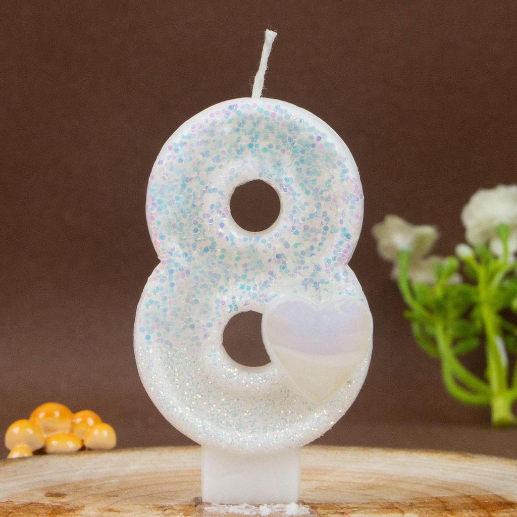White Number Birthday Candles - DIY Creative Party Decorations for Cakes