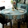 Mantel de Mesa Redondo Grueso con Colgante de Borla Grande Luxxury Jacquard Neil Decoración para Sala de Estar Mesa de Café Regalo Boda Hogar