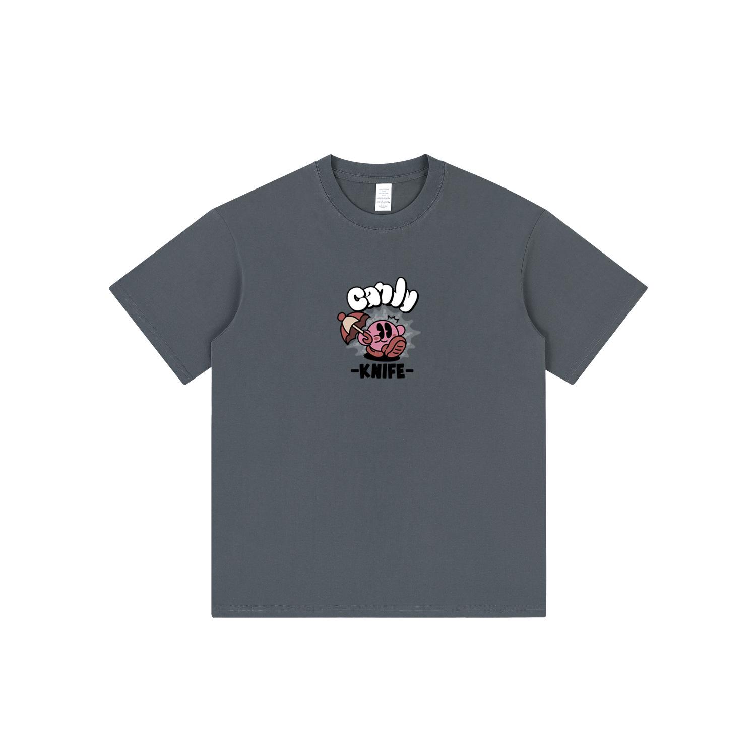 

Super Hot Japanese Cartoon Print Trendy Short Sleeve Shirt 3XL коричневий