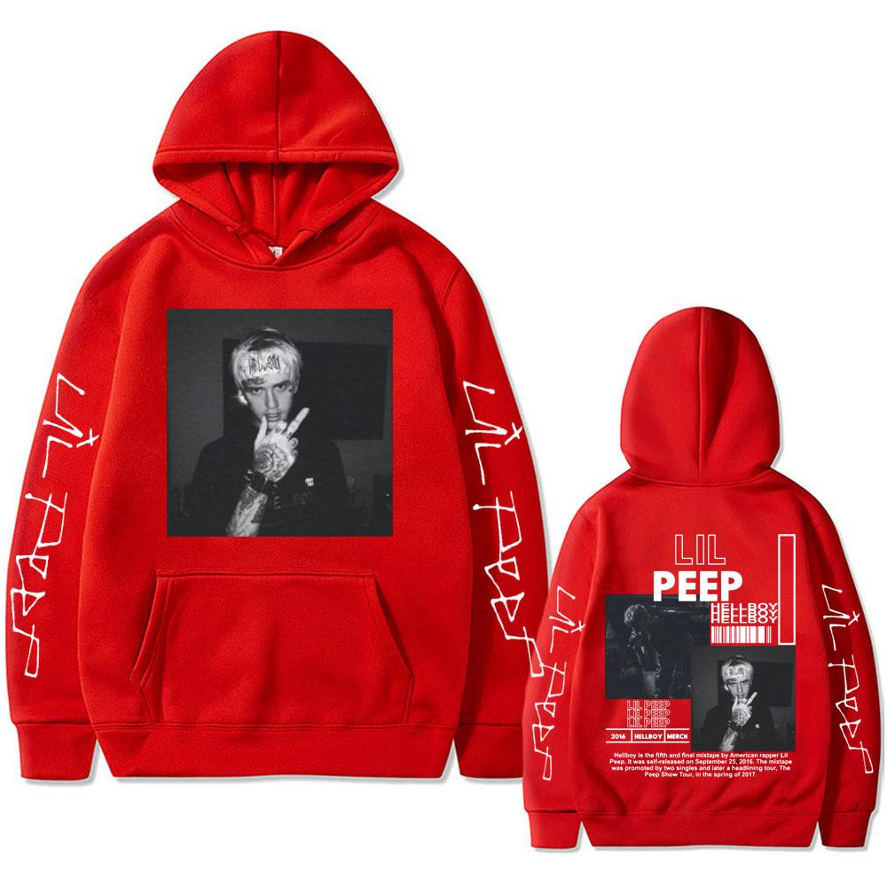 Rapper Lil Peep Hell Boy Crybaby Grafik Hoodies Herren Damen Mode Hip Hop Harajuku Sweatshirts Herren Lässig Vintage Streetwear