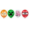 Minecraft Geburtstagsparty Zubehör Dekorationen Set Banner Kuchenaufsätze Luftballons Set für Jungen Mädchen Gaming-Themenparty