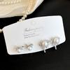 Amber Coffee French Retro Luxury Earrings - Women's Elegant Studs with Niche Design