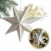 Large White Paper Christmas Star Openwork 45 Cm 3D Stained Glass Wg07