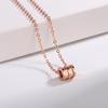 Rose Gold Electroplated Rotating Pendant Necklace - Non-fading Christmas Gift