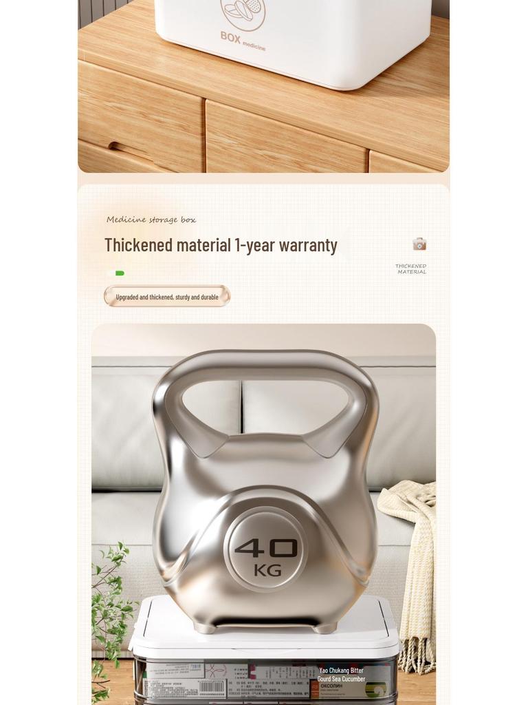 Large Multi-layer Plastic First Aid Kit & Medicine Storage Box for Household Use