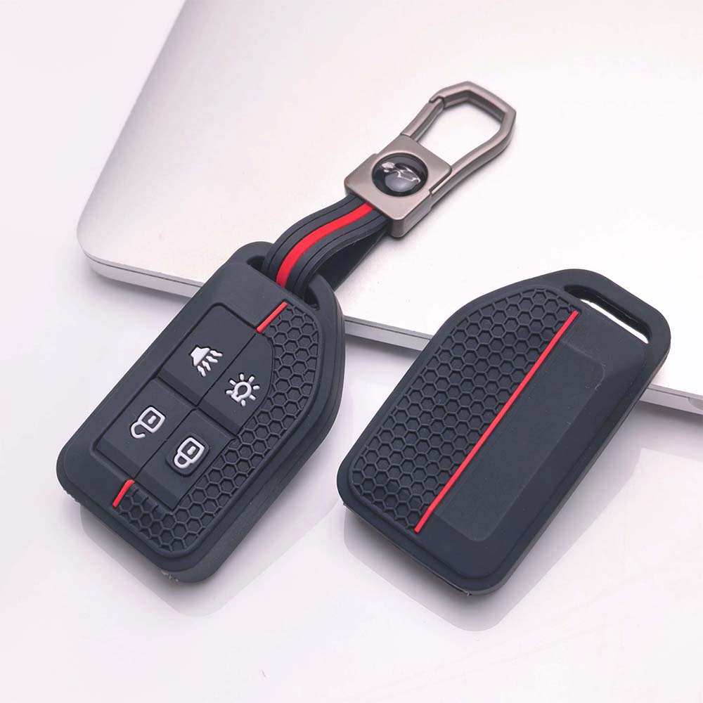Key Fob Cover for Volvo Truck with Keychain Silicone Protective Cover with Keychain Scratch Resistant Shockproof Anti-Dust Durable Key Holder