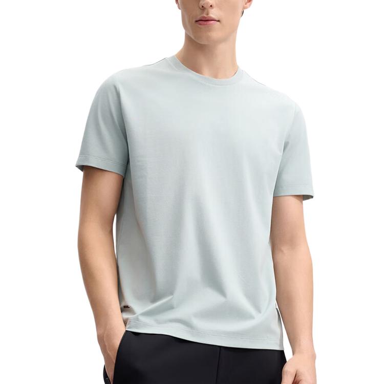 Fila White Series Simple Versatile Casual Fashion Short Sleeve T-Shirt Men Tops Cloud-Gray-Green F11M513104F