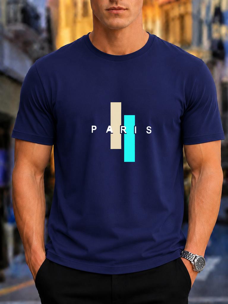 2026 New Sport Breathable Tshirt France Paris Letter Print Casual Crew Neck Unisexs Top Luxury Short Sleeve