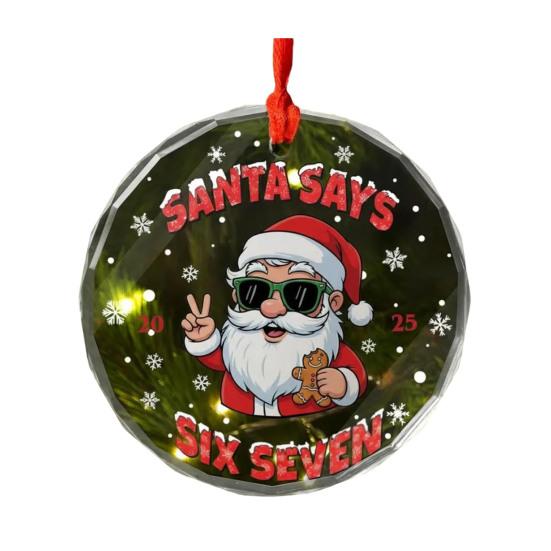 Santa říká šest sedm vánoční ozdoba vtipný 67 meme závěsná ozdoba vánoční vtipný dárek pro přátele rodinu