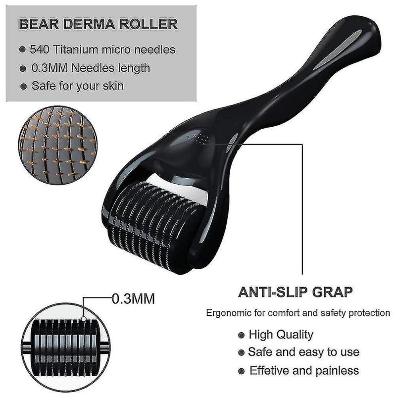 Beard Growth Kit, Beard Derma Roller 0.3mm, Beard Oil For Facial Hair Growth For Men And Dads, Grooming Tool - Shenxin